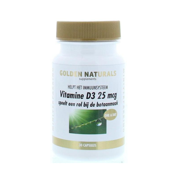 Golden Naturals Vitamine d3 25mcg 30sft