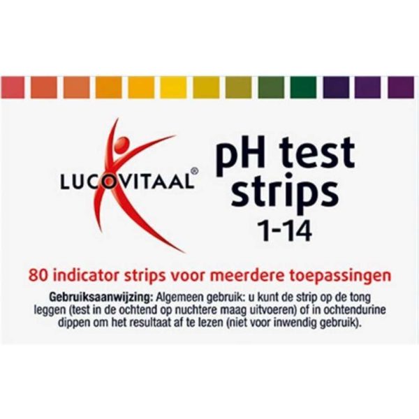 3x lucovitaal zuur base ph strips 80 stuks