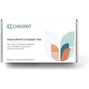 checkkit gezondheid compleet-test-nier-lever-cholesterol-diabetes-ijzer-schildklier-magnesium-b11-b12-d-binnen-3-werkdagen-uitslag-gecertificeerd laboratorium