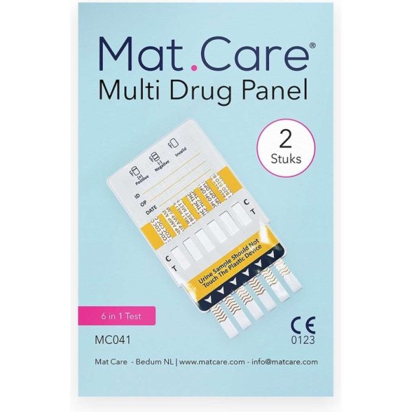 Mat Care Multi Drug Test - multidrugs test - AMP/BZO/COC/MET/OPI/THC - 2 testen