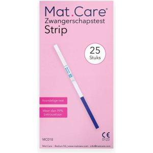 Mat Care Zwangerschapstest Strip XL pack 25 stuks